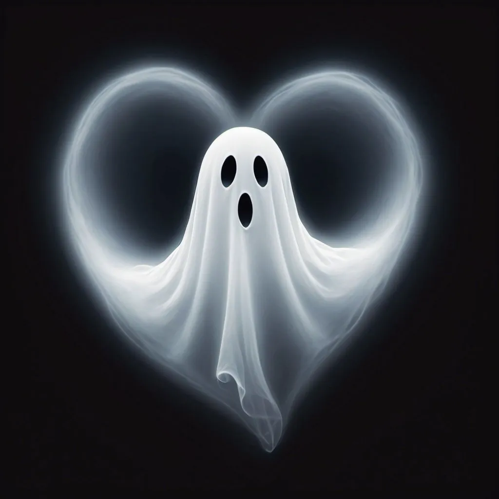 Prompt: Ghost shaped like a heart