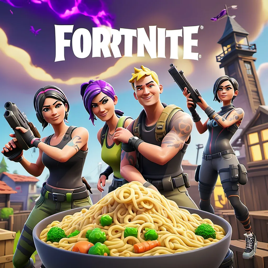 Prompt: Fortnite in NoodlesOS, DVD game