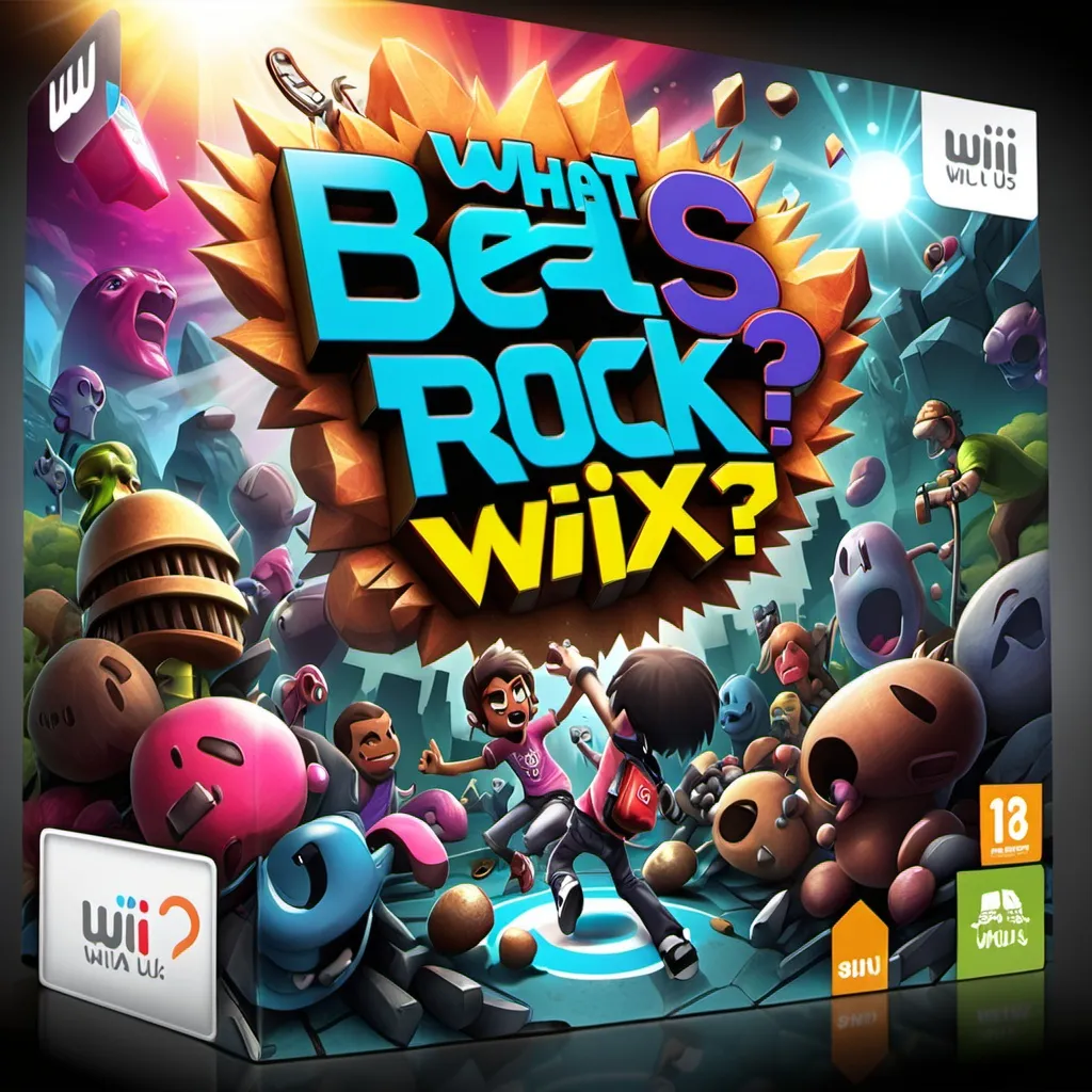 Prompt: What Beats Rock? In Wii U, Game box