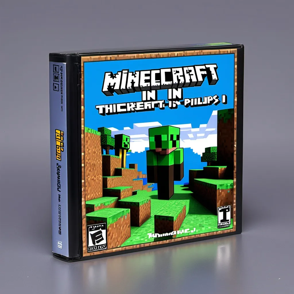 Prompt: Minecraft in Phillips CD-I, Box game