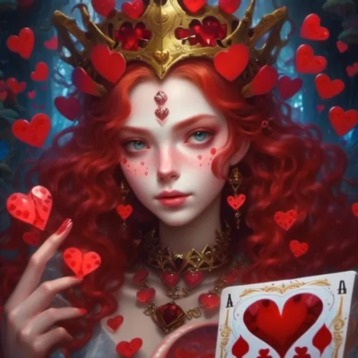 Prompt: <mymodel> queen of hearts from Alice and wonderland