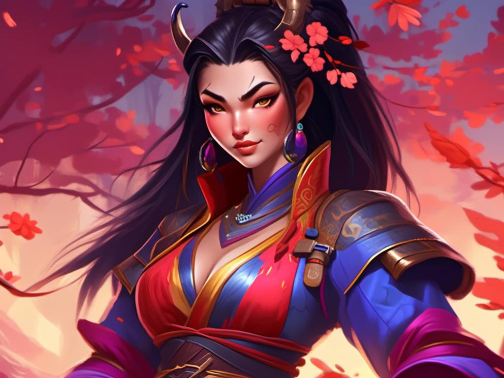 Prompt: <mymodel> mulan (overwatch art style) .UHD, 4k,intricately detailed, deep colors, high contrast (UHD, 4k,intricately detailed, deep colors, high contrast)