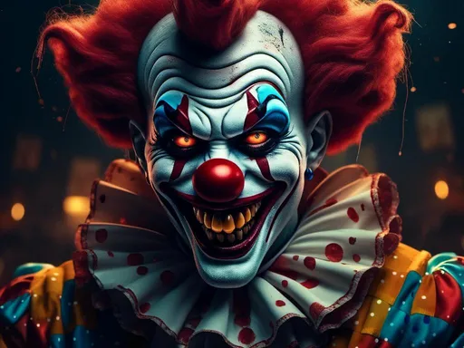 Prompt: <mymodel> horror,halloween,  killer clown, scary circus
(UHD, intricate details, deep colors, 4k)