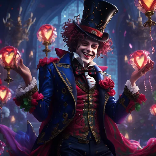 Prompt: <mymodel> evil prince charming laughing maniacally Victorian clothing (Tim Burton art style) .UHD, 4k,intricately detailed, deep colors, high contrast (UHD, 4k,intricately detailed, deep colors, high contrast)