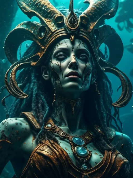 Prompt: <mymodel> horror,ancient greece, , evil, scary under sea(UHD, intricate details, deep colors, 4k)