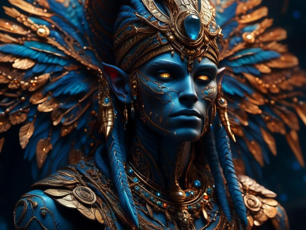 Prompt: <mymodel> (horus), egyptian man, mythical, piercings  .UHD, 4k,intricately detailed, deep colors, high contrast (UHD, 4k,intricately detailed, deep colors, high contrast)