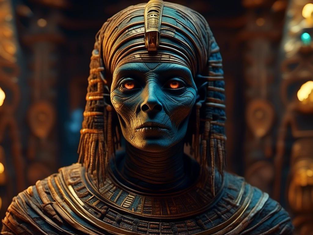 Prompt: <mymodel> horror,halloween, scary Egyptian mummy
(UHD, intricate details, deep colors, 4k)