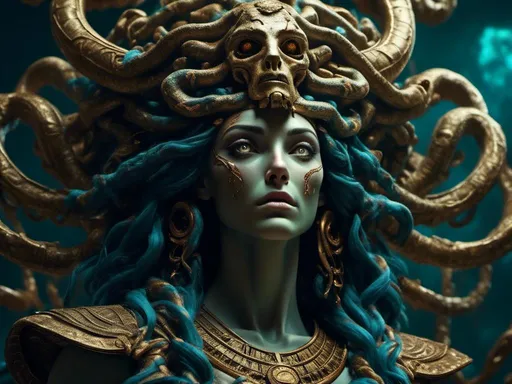 Prompt: <mymodel> horror,ancient greece, medusa, evil, scary (UHD, intricate details, deep colors, 4k)