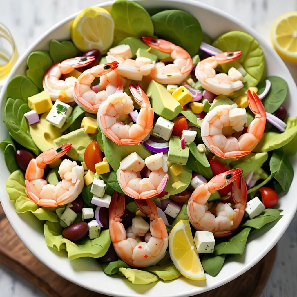 Prompt: Shrimp salad