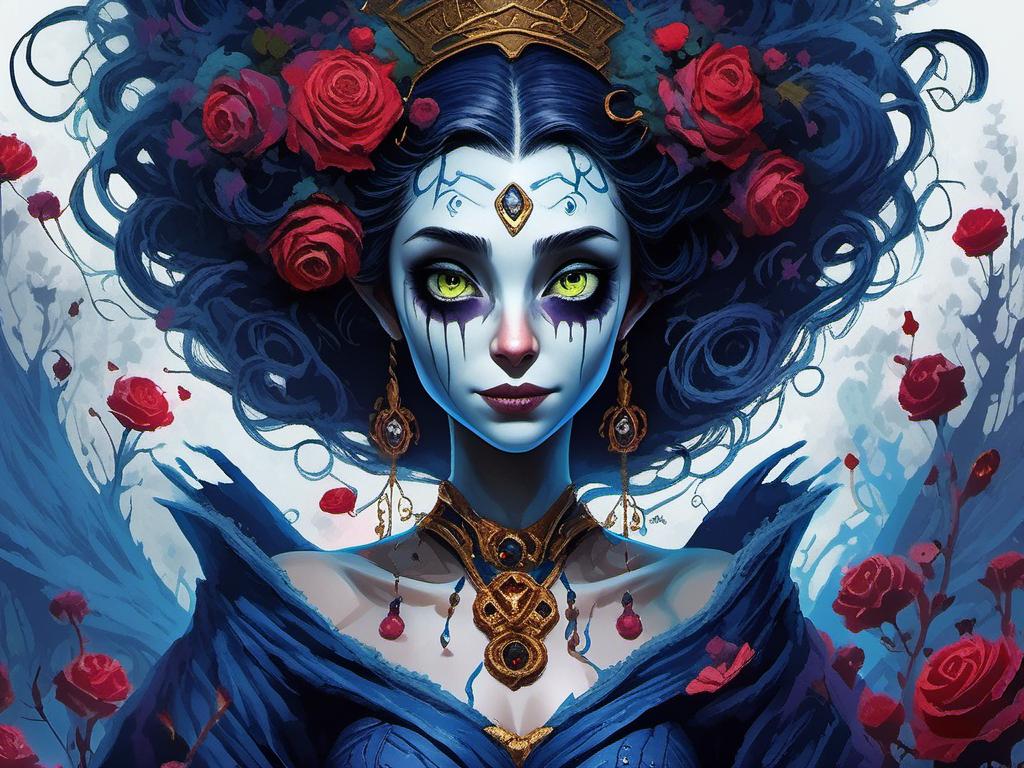 Prompt: <mymodel> dr. Strange  (corpse bride art style) .UHD, 4k,intricately detailed, deep colors, high contrast (UHD, 4k,intricately detailed, deep colors, high contrast)