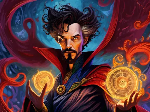 Prompt: <mymodel> dr strange  (Tim Burton art style) .UHD, 4k,intricately detailed, deep colors, high contrast (UHD, 4k,intricately detailed, deep colors, high contrast)