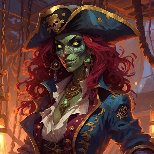 Prompt: <mymodel> undead pirate in haunted ship Man 