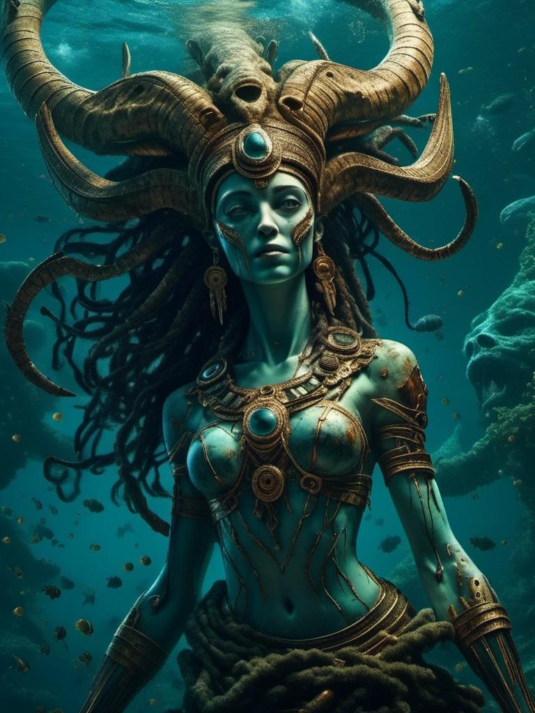 Prompt: <mymodel> horror,ancient greece, , evil, scary under sea(UHD, intricate details, deep colors, 4k)