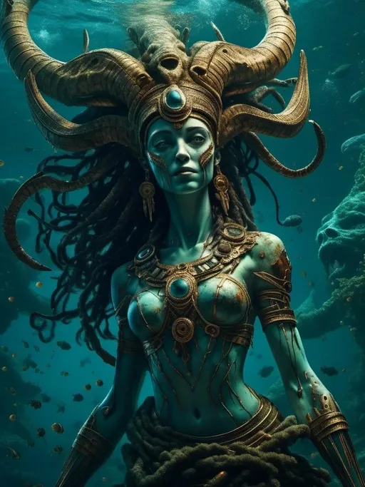 Prompt: <mymodel> horror,ancient greece, , evil, scary under sea(UHD, intricate details, deep colors, 4k)