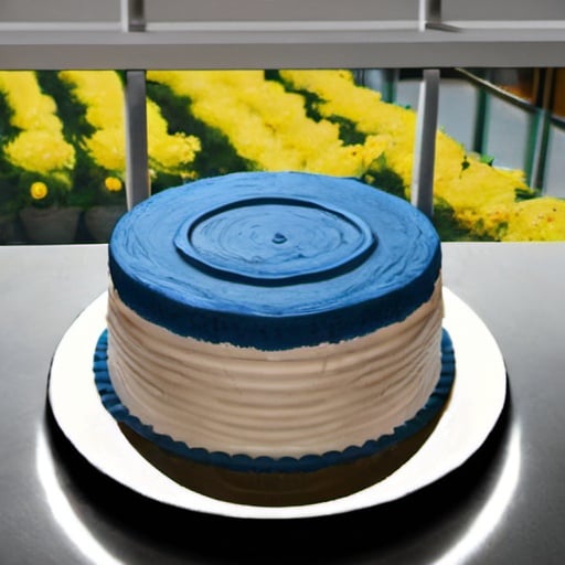 Prompt: a round cake