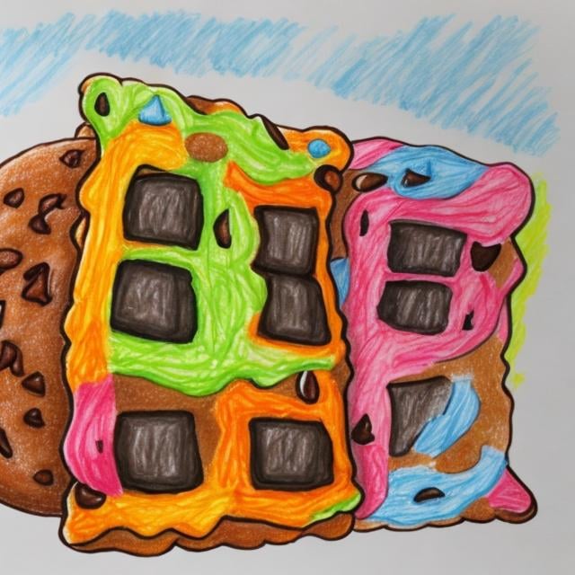 Prompt: a cookie drawing