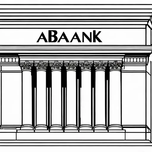 Prompt: A bank. drawing 