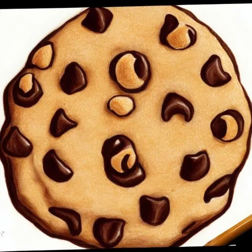 Prompt: a cookie drawing