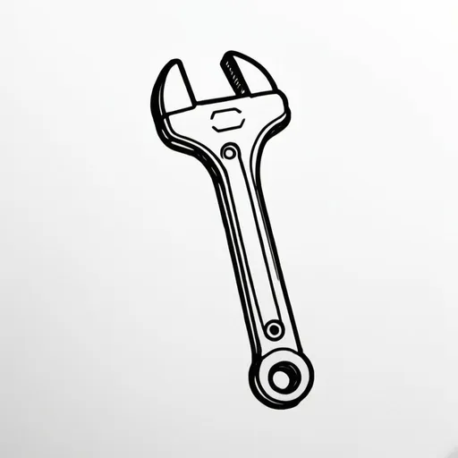 Prompt: easy drawing of a wrench
