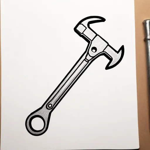 Prompt: easy drawing of a wrench
