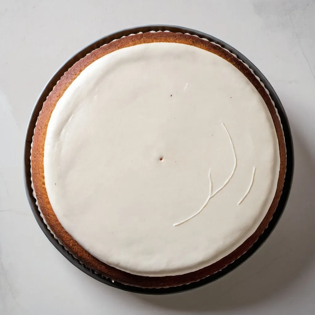 Prompt: a round cake seen from above