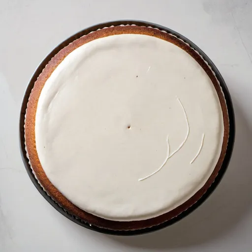 Prompt: a round cake seen from above