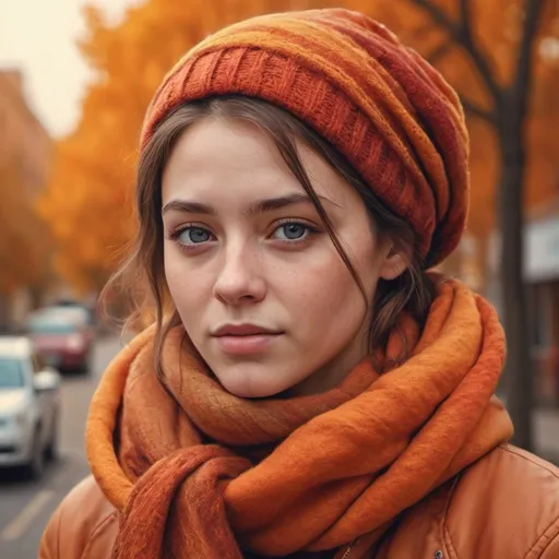 Prompt: Realistic photo of a person with warm colors
