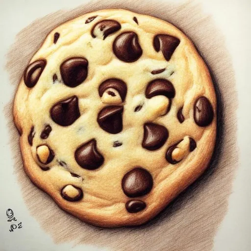 Prompt: a cookie drawing