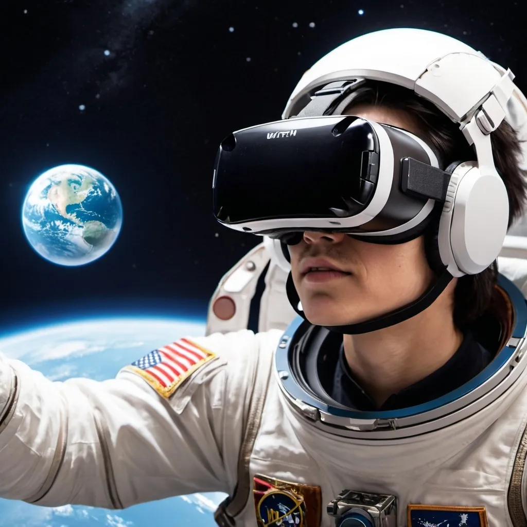 Prompt: virtual reality in space
