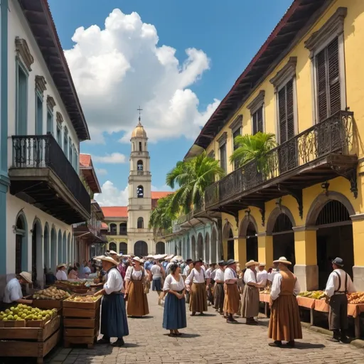 Prompt: Panamá viejo en los 1700