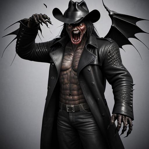 The monster from the jeepers creepers movies, black... OpenArt