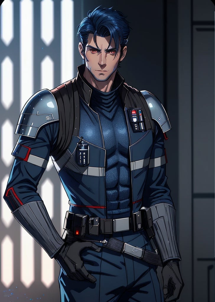 man, red eyes, star wars, imperial officer, Chiss, s...