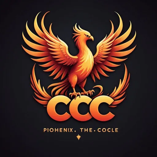 Prompt: create a logo with phoenix and the word "CCC" written in it