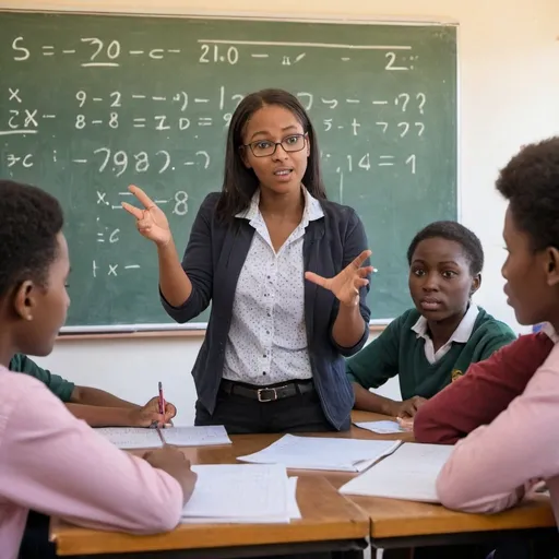 Prompt: A female Mathematics tutor explaining to the learners Why Mathematics Isn’t as Hard as You Think."