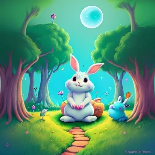 Prompt: Create an illustration of a rabbit hole, in a whimsical and fantastical style, with vibrant colors and imaginative details. The scene should evoke a sense of wonder and curiosity, similar to the style found in classic children’s fairy tales.”