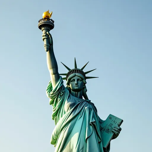 Prompt: a photo realistic picture of the statue of liberty