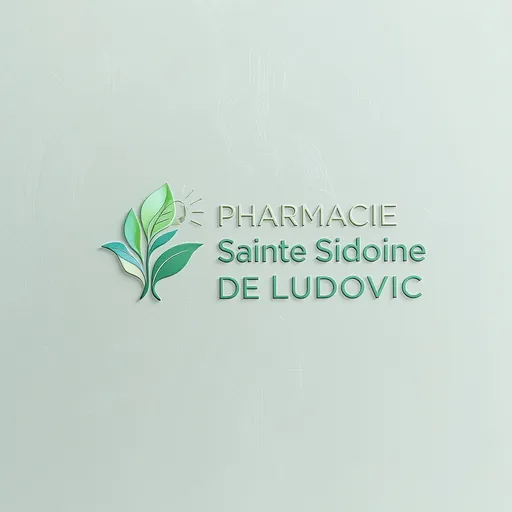 Prompt: Prompt optimisé :
A unique and atypical logo design for Pharmacie Sainte Sidoine de Ludovic (the name must remain in French , in French). A symbolic representation of health and well-being, different from the traditional green cross. The design combines nature elements (leaf, plant, water droplet, protective sun) with medical innovation (modern geometric shapes, futuristic details). Style should be contemporary, minimalist, and artistic, evoking trust and serenity. Use a professional and distinctive color palette: soft green gradients with touches of gold, turquoise, or silver. Typography should be clean, modern, elegant, and customized, highlighting the name “Pharmacie Sainte Sidoine de Ludovic.” The logo must be memorable, premium, and different from popular pharmacies, reflecting modernity, proximity, and elegance. --v 5 --ar 1:1 --q 2

