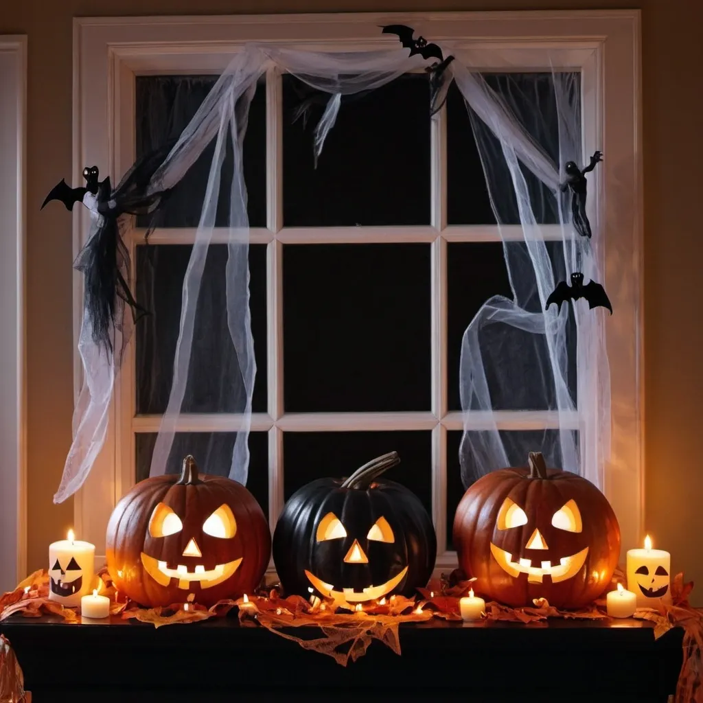 Prompt: indoor halloween decoration
