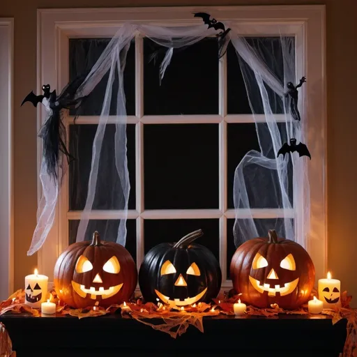 Prompt: indoor halloween decoration
