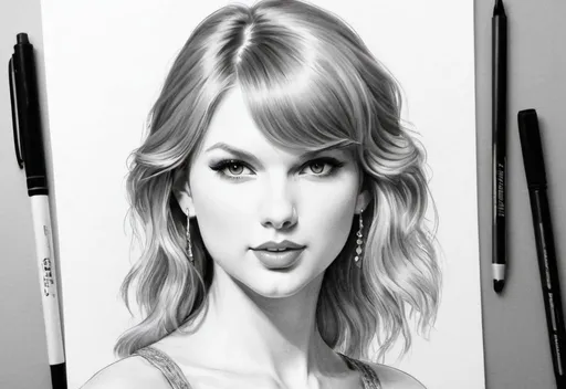 Prompt: taylor swift sketch
