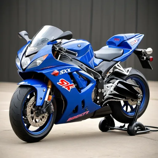 Prompt:  gsxr motorcycle with rocket booster