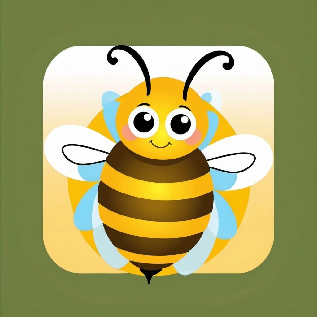 Prompt: vector graphics, cartoon style, cute fluffy bee, cute bee, fluffy, beautiful, kind, 2d