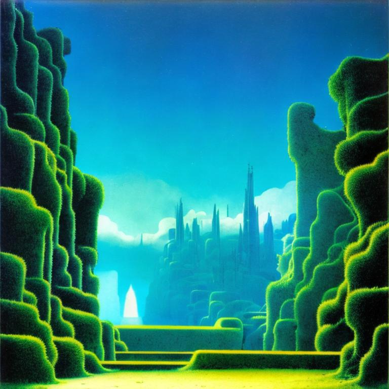 Prompt: zdzislaw beksinski cartoon Futuristic landscape seen through a window