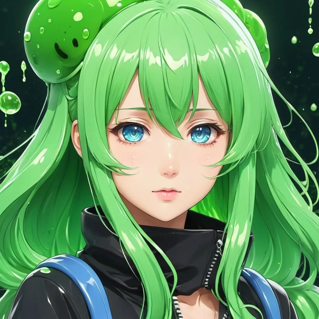 Anime slime girl Anime style.