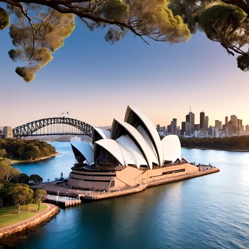 Prompt: create a visually stunning, high-quality, printable photo that represents the USA and Australia as prime destinations for abroad studies. 