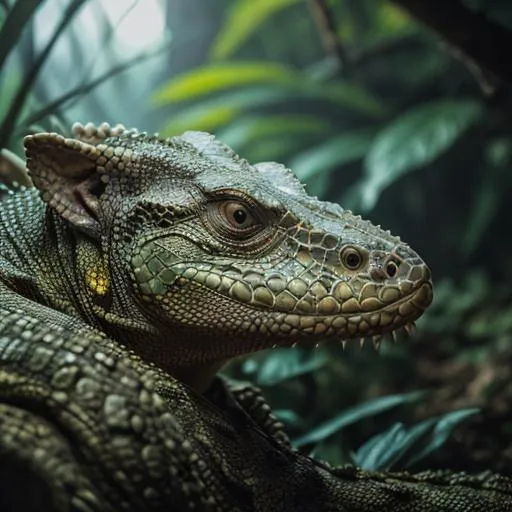 Prompt: half-reptile, fantasy, extremely, detailed environment, detailed background, intricate, detailed skin, natural colors , professionally color graded, photorealism, 8k, moody lighting.