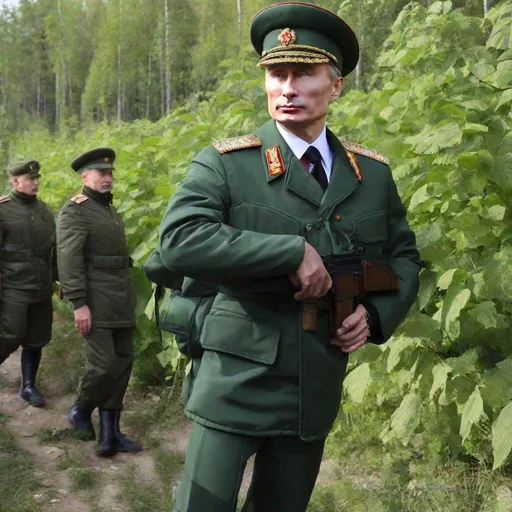 Prompt: Vladimier Putin as Russian Soldier in "KGB agent"