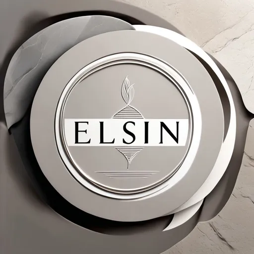 Prompt: Hello, I want a logo for a store that makes decorative accessories with artificial stone and the name of the store is ElSin,The logo is inspired by artificial stone decorations