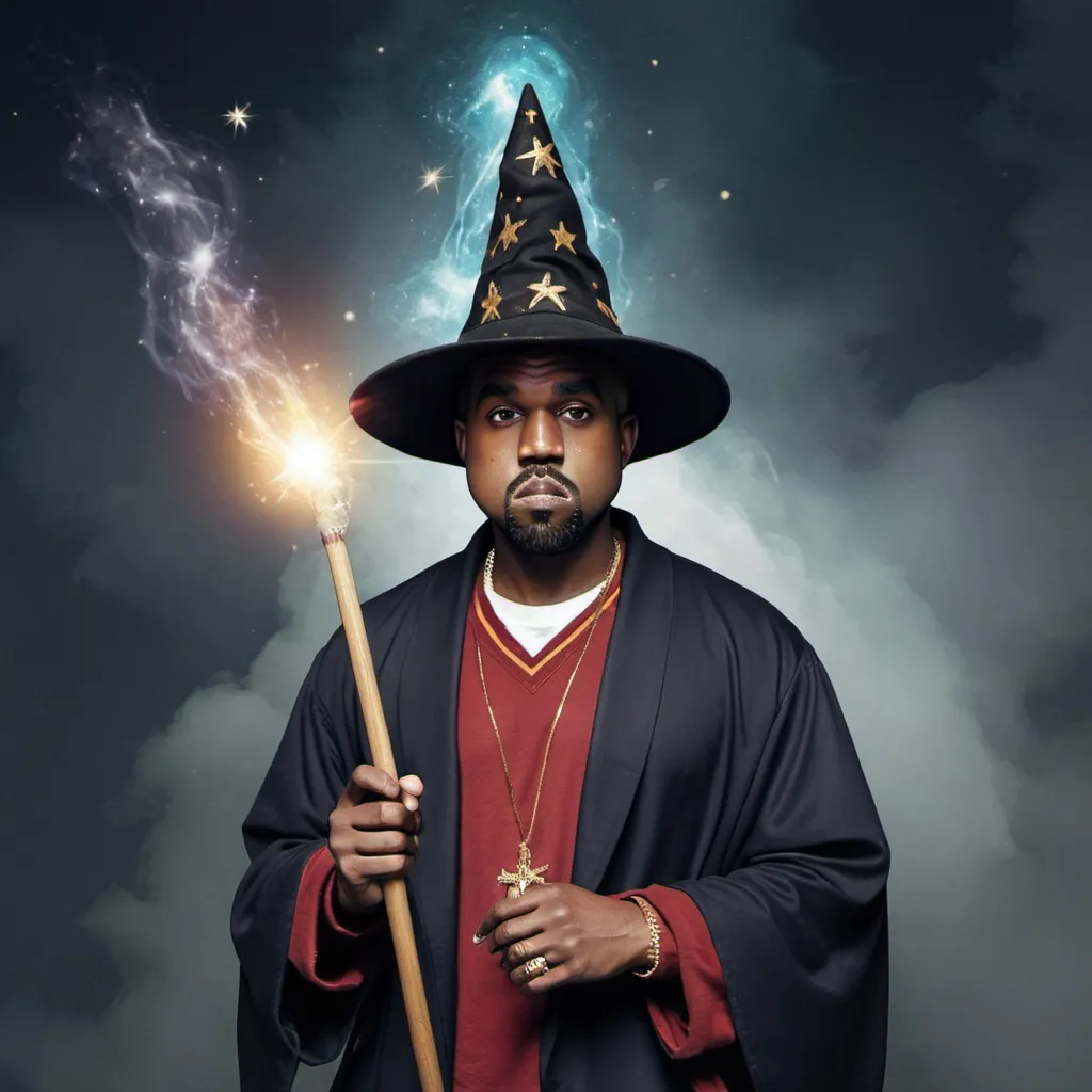 Prompt: Kanye as a wizard