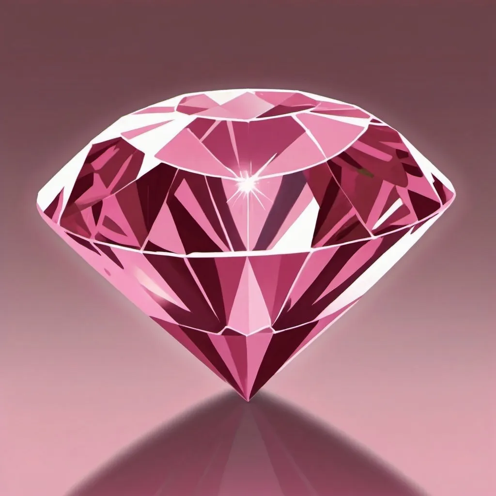 Prompt: I want a pink diamond drawing drawn accurately and high quality And I want it to be without background and shine